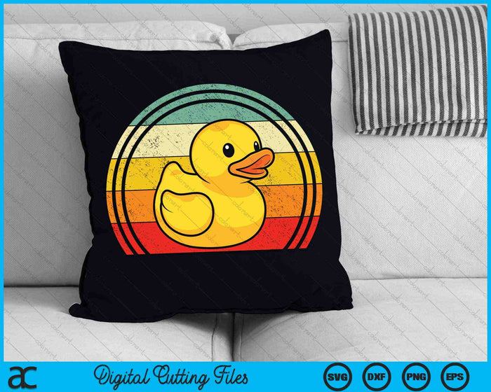 Rubber Duck Vintage Rubber Duckie Vinage Retro SVG PNG digitale snijbestanden