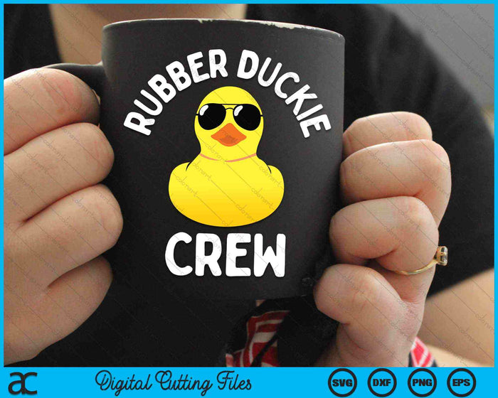 Rubber Duckie bemanning grappige rubberen eend SVG PNG snijden afdrukbare bestanden