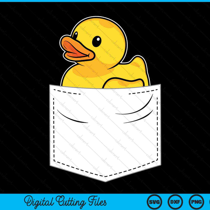 Rubber duck in pocket rubber duckie SVG cut file