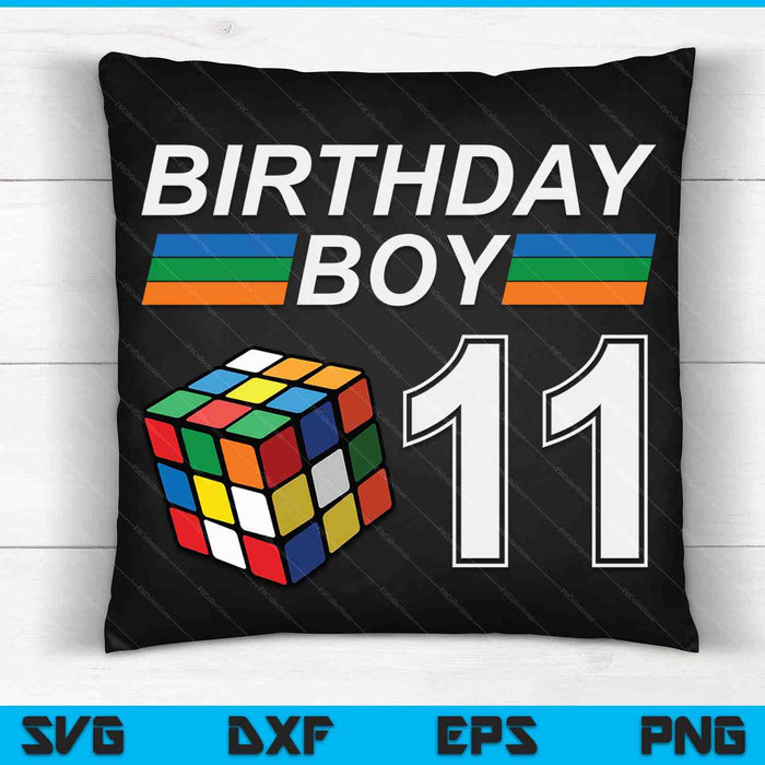 Rubixk Cube Speed ​​Cubing Birthday Boy 11 jaar oude jongens Kid SVG PNG digitale snijbestanden