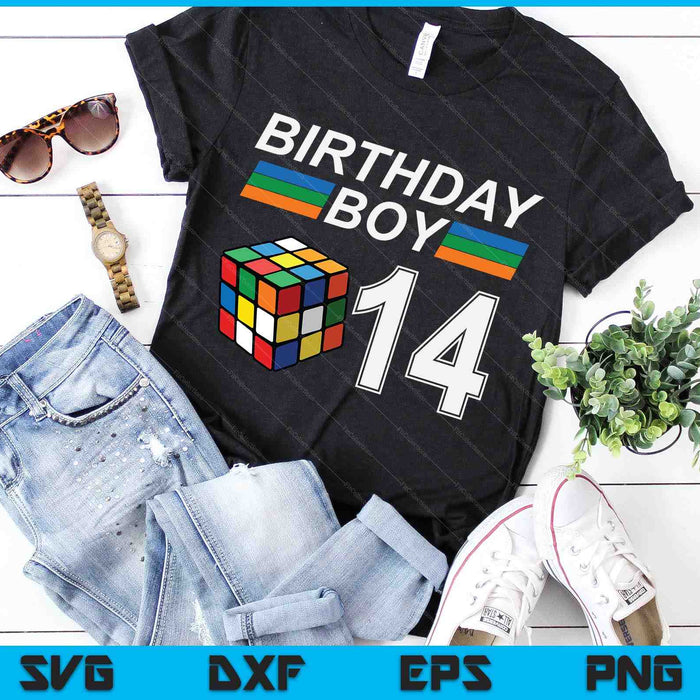 Rubixk Cube Speed Cubing Birthday Boy 14 Years Old Boys Kid SVG PNG Digital Cutting Files