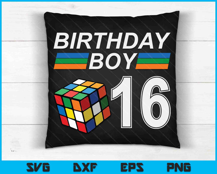 Rubixk Cube Speed Cubing Birthday Boy 16 Years Old Boys Kid SVG PNG Digital Cutting Files