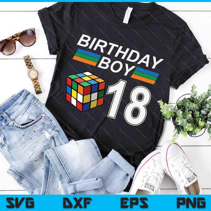 Rubixk Cube Speed Cubing Birthday Boy 18 Years Old Boys Kid SVG PNG Digital Cutting Files