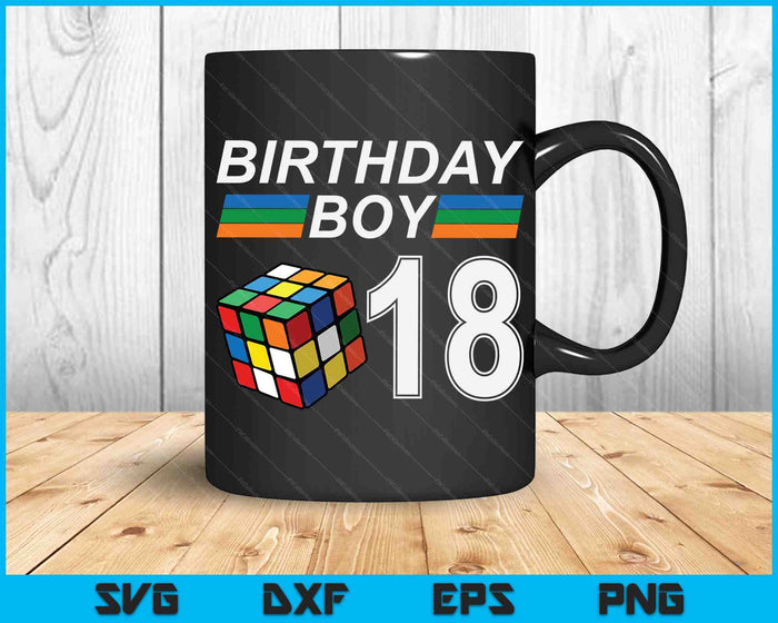 Rubixk Cube Speed Cubing Birthday Boy 18 Years Old Boys Kid SVG PNG Digital Cutting Files