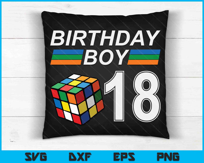 Rubixk Cube Speed Cubing Birthday Boy 18 Years Old Boys Kid SVG PNG Digital Cutting Files