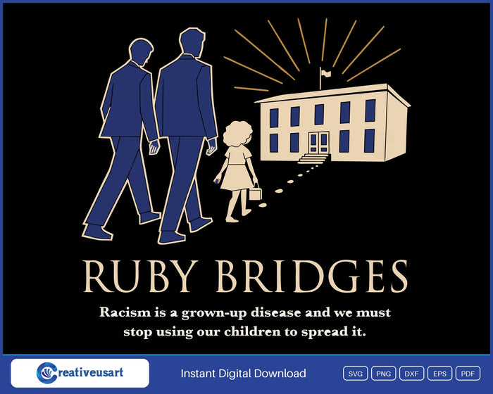 Ruby Bridges silhouette SVG design