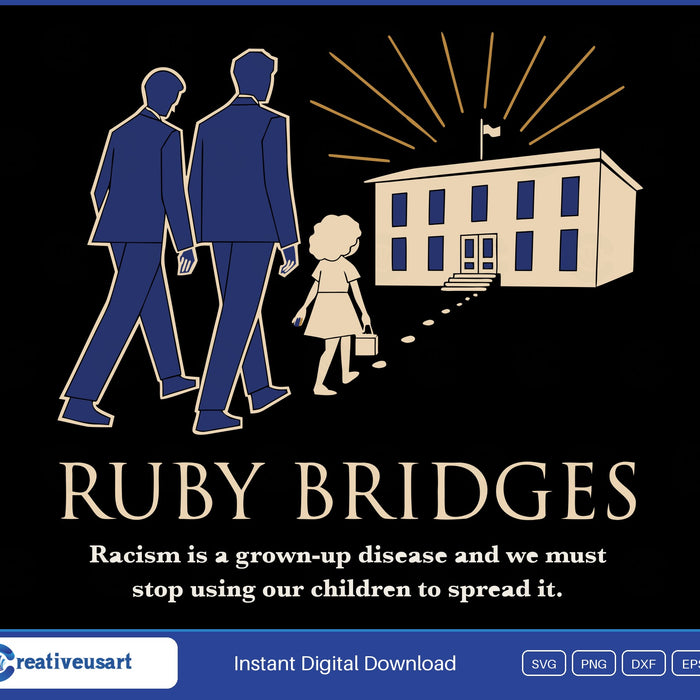 Ruby Bridges silhouette SVG design