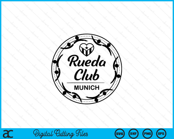 Rueda Club Munich Salsa Front and Back Big Print SVG PNG Digital Cutting Files