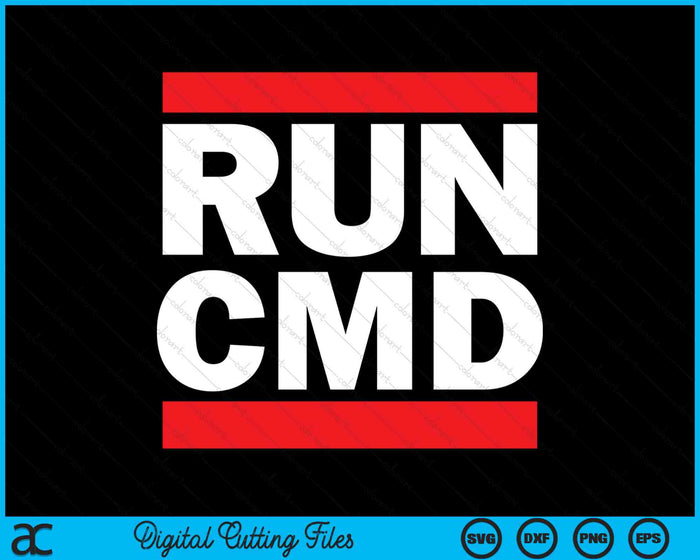 Run-CMD Funny Command Prompt Computer Programmer SVG PNG Digital Printable Files