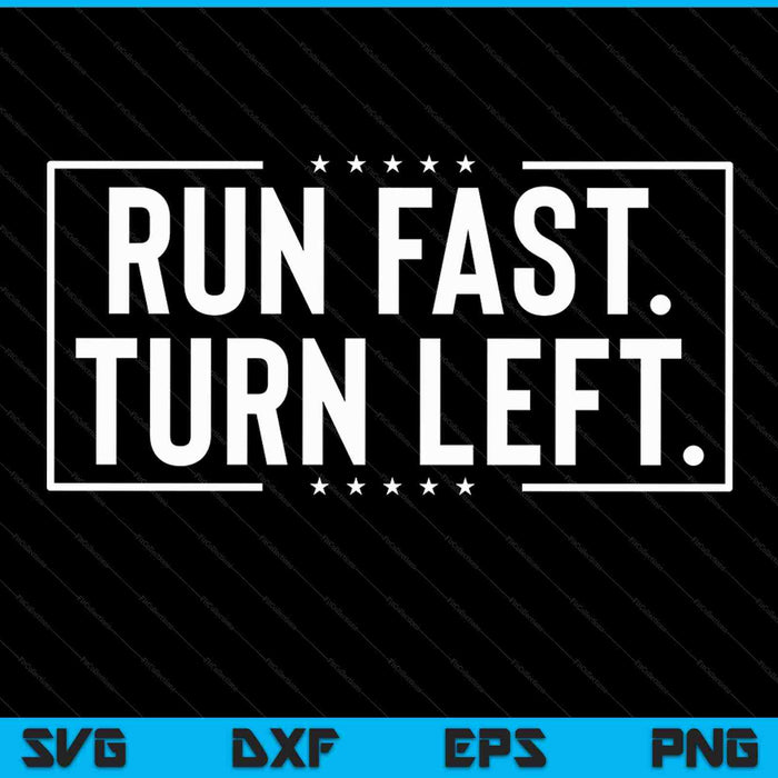 Run Fast Turn Left Track and Field Running Runners SVG PNG Cutting Printable Files