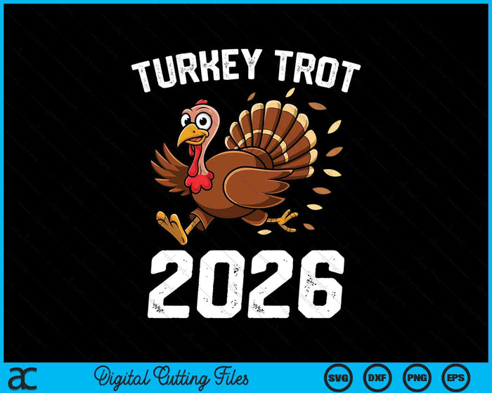 Running Turkey Trot Thanksgiving 2026 For Boys Girls Kids SVG PNG Digital Cutting File