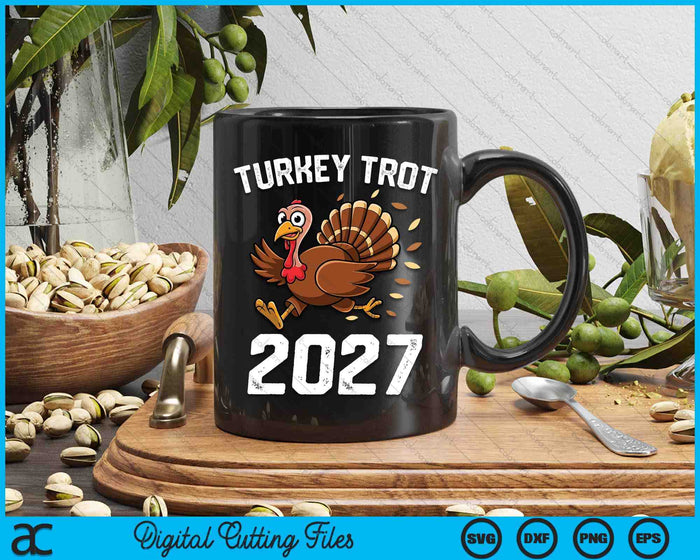 Running Turkey Trot Thanksgiving 2027 For Boys Girls Kids SVG PNG Digital Cutting File