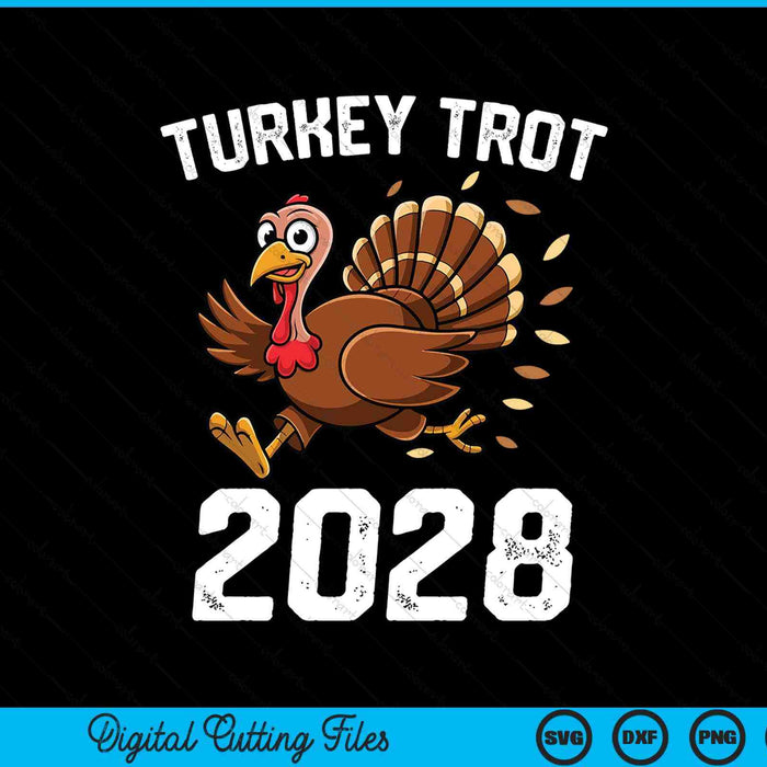 Running turkey trot Thanksgiving 2028 for SVG cut file