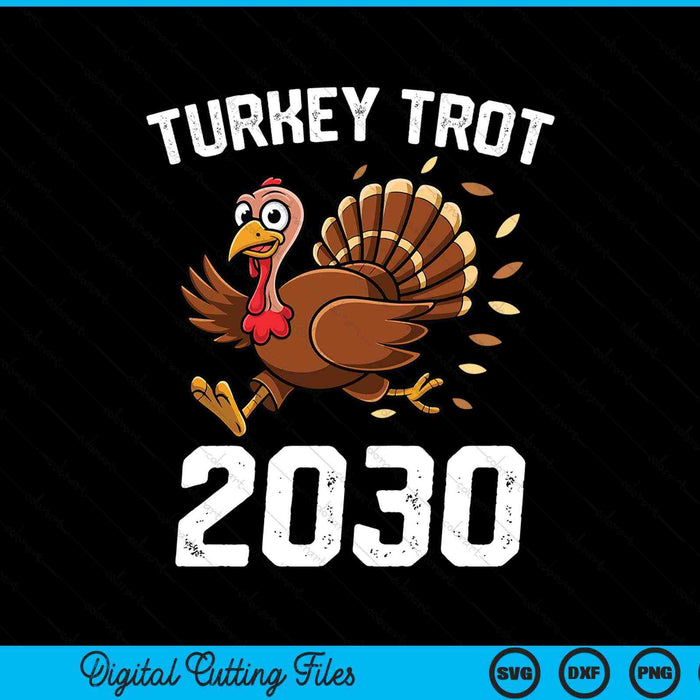 Running turkey trot Thanksgiving 2030 for SVG cut file