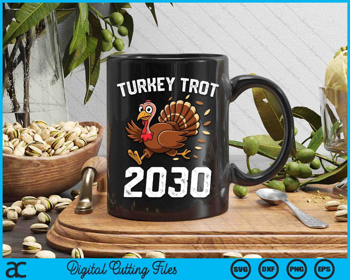 Running Turkey Trot Thanksgiving 2030 For Boys Girls Kids SVG PNG Digital Cutting File