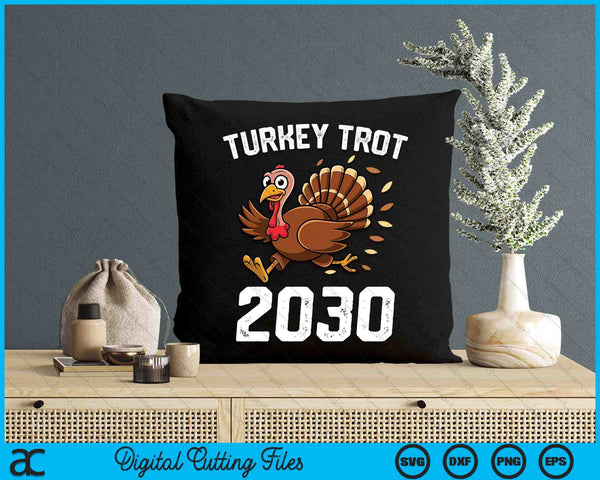 Running Turkey Trot Thanksgiving 2030 For Boys Girls Kids SVG PNG Digital Cutting File