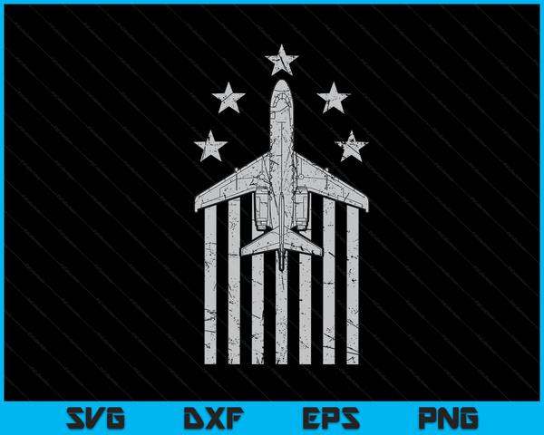 S-3 Viking Stars & Bars Vintage ASW Jet Airplane SVG PNG Digital Cutting Files
