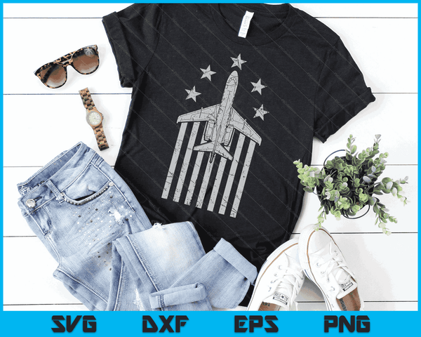 S-3 Viking Stars & Bars Vintage ASW Jet Airplane SVG PNG Digital Cutting Files
