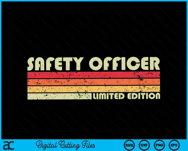 SAFETY OFFICER Funny Job Title Profession Birthday Worker SVG PNG Digital Cutting File