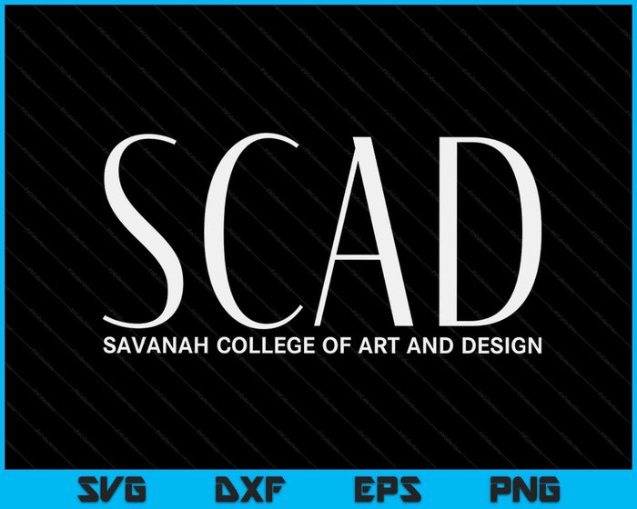 SCAD Art Deco Style College SVG PNG Digital Cutting Files