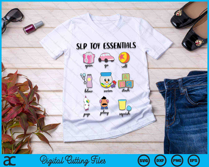 SLP Toy Essentials SLP logopedist logopedie SVG PNG digitale snijbestanden