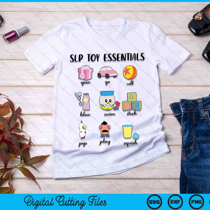 SLP Toy Essentials SLP logopedist logopedie SVG PNG digitale snijbestanden