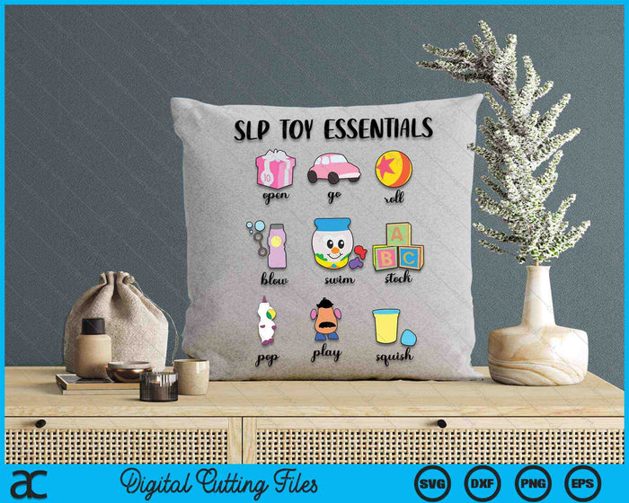 SLP Toy Essentials SLP Speech Pathologist Speech Therapy SVG PNG Digital Cutting Files