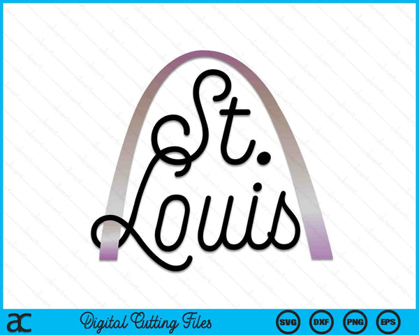 Saint Louis Missouri Souvenir Gateway Arch Traveler Gift SVG PNG Digital Printable Files