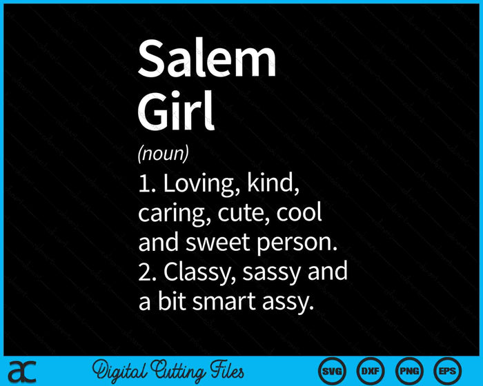 Salem Girl OR Oregon Home Roots SVG PNG Archivo de corte digital