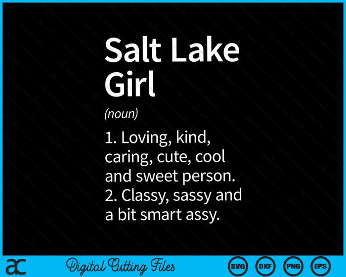 Salt Lake City Girl UT Utah Home Roots SVG PNG Archivos de corte digital