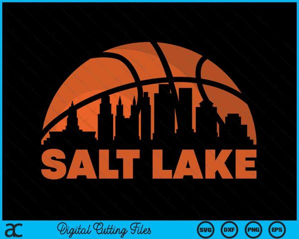 Salt Lake City Skyline Atlanta Basketball SVG PNG Digital Cutting Files