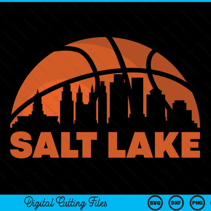 Salt Lake City skyline Atlanta basketball SVG PNG cut file for Cricut