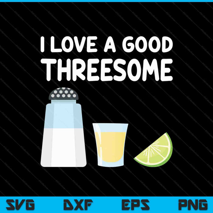 Salt Lime Tequila Threesome Bartender Bar Drink SVG PNG Cutting Printable Files