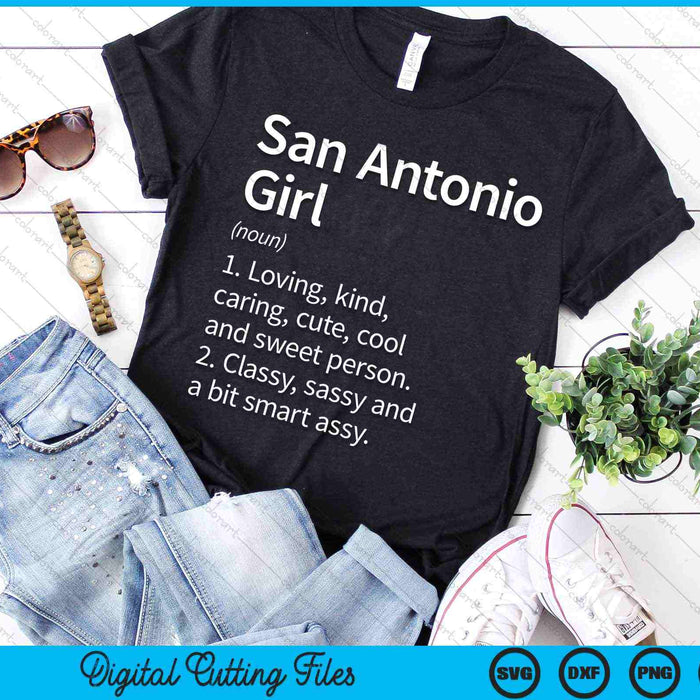 San Antonio Girl TX Texas City Home Roots SVG PNG Archivos de corte digital