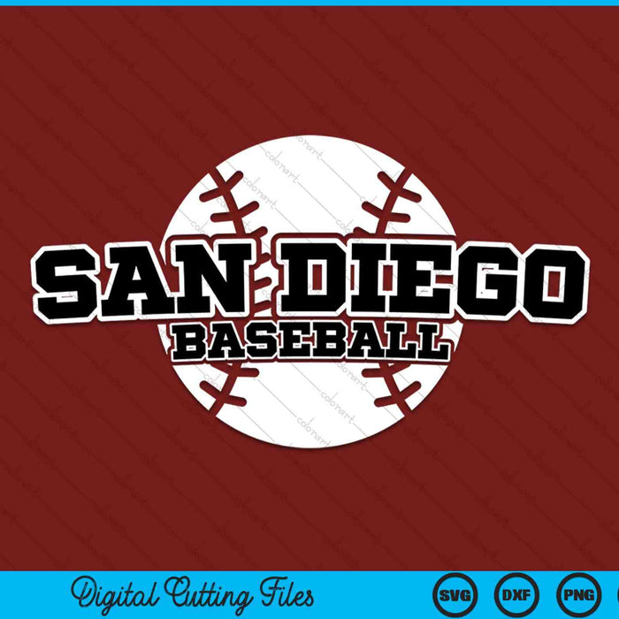 San Diego Baseball Block Font SVG PNG Digital Cutting Files
