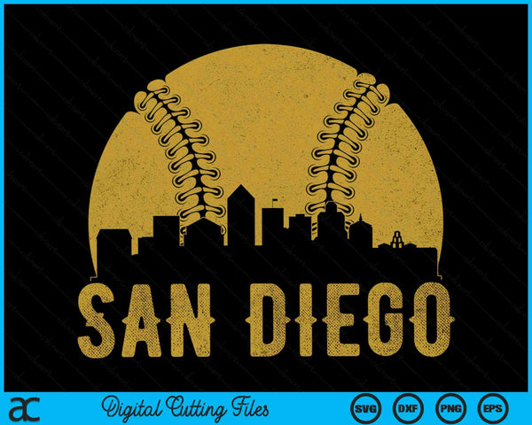 San Diego Baseball Fan SVG PNG Cutting Printable Files