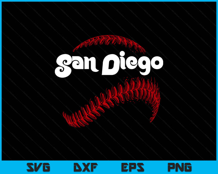 San Diego Baseball Lovers Vintage Baseball Lovers Fans SVG PNG Digital Printable Files