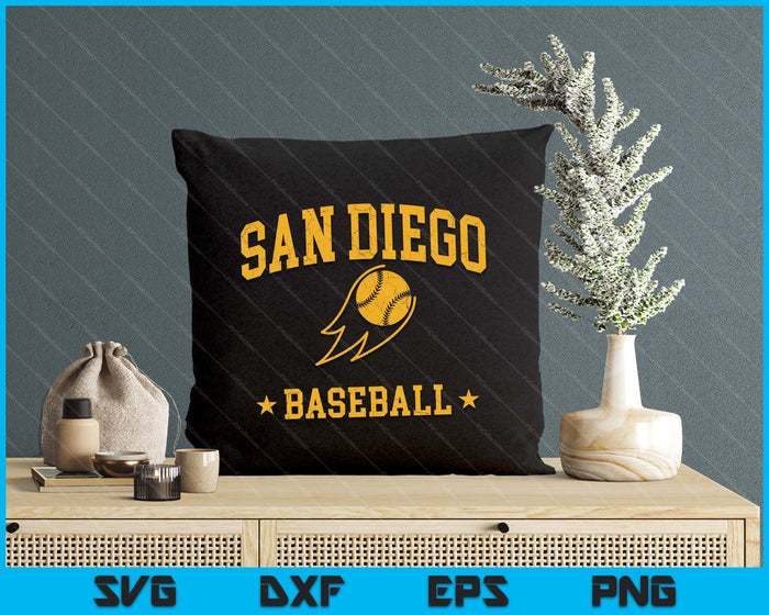 San Diego Baseball Vintage Gameday Retro Baseball Lover SVG PNG Digital Printable Files