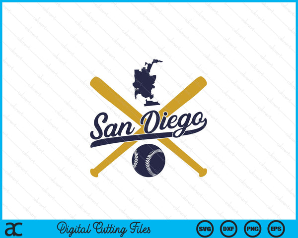 San Diego Baseball Vintage Wisconsin Pride Love City SVG PNG Digital Cutting Files