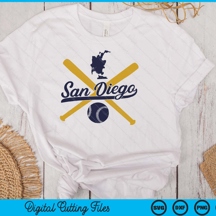 San Diego Baseball Vintage Wisconsin Pride Love City SVG PNG Digital Cutting Files