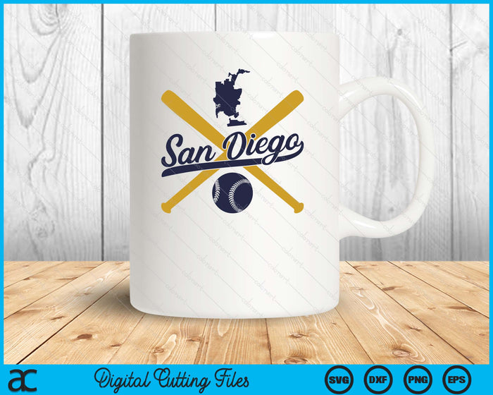 San Diego Baseball Vintage Wisconsin Pride Love City SVG PNG Digital Cutting Files