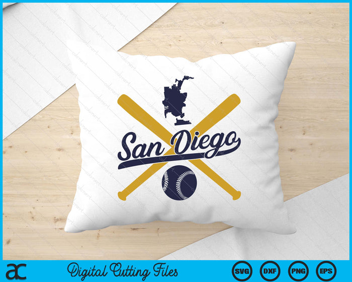 San Diego Baseball Vintage Wisconsin Pride Love City SVG PNG Digital Cutting Files