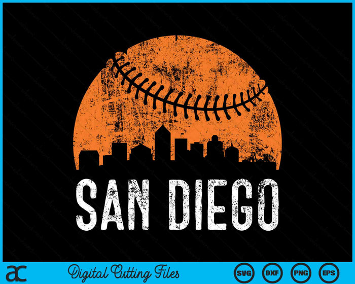 San Diego Skyline San Diego Baseball SVG PNG Printable Cutting Files