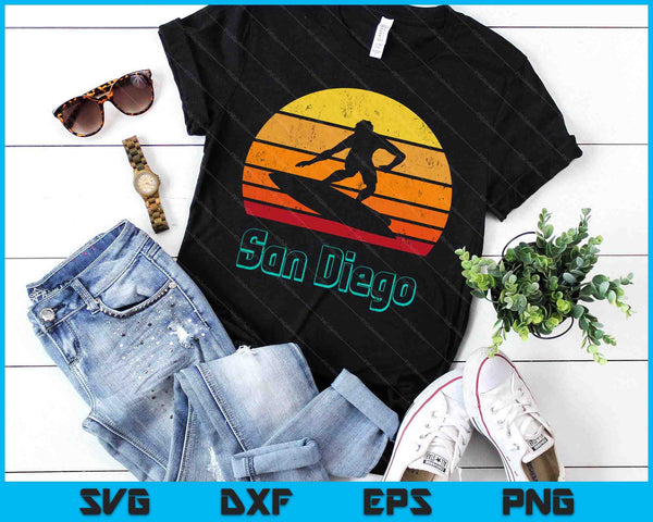 San Diego Souvenir Retro Surf Vintage California SVG PNG Digital Printable Files