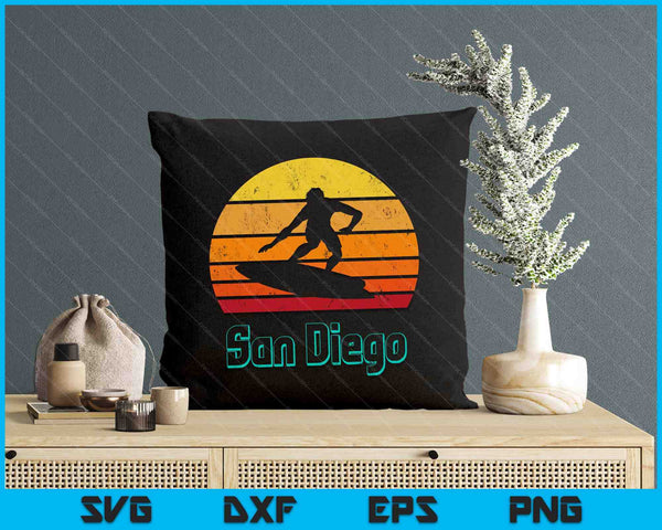 San Diego Souvenir Retro Surf Vintage California SVG PNG Digital Printable Files