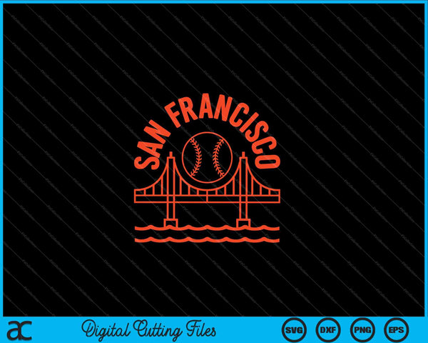 San Francisco honkbal SF Californië SVG PNG digitaal snijden bestand