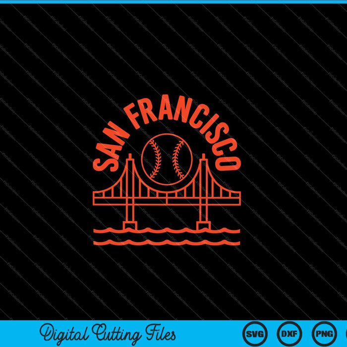 San Francisco honkbal SF Californië SVG PNG digitaal snijden bestand