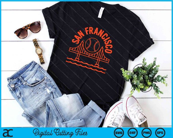 San Francisco honkbal SF Californië SVG PNG digitaal snijden bestand - on a t-shirt