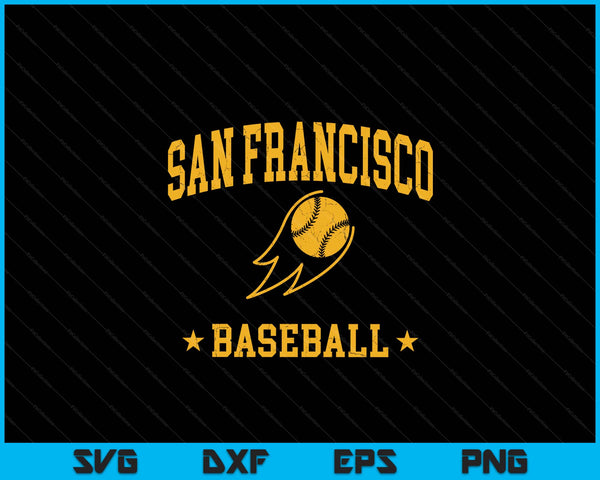 San Francisco Baseball Vintage Gameday Retro Baseball Lover SVG PNG Digital Printable Files