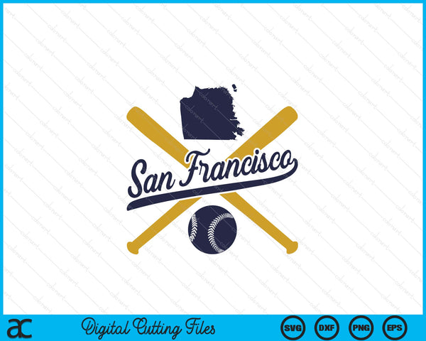 San Francisco Baseball Vintage Wisconsin Pride Love City SVG PNG Digital Cutting Files